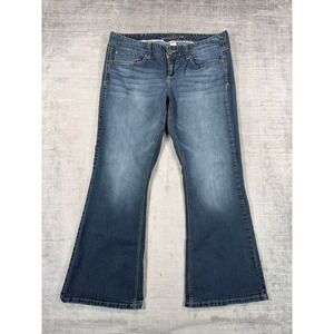 Maurices Jeans Womens 16 Regular Blue Embroidered Vintage Y2K Bootcut Flare